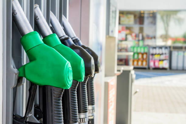 istock Gasoline and diesel distributor at the gas station 856920070