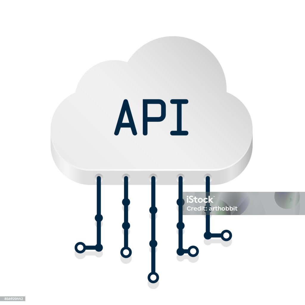 Cloud Api 3d Sign Technology Stock Illustration - Download Image Now ...