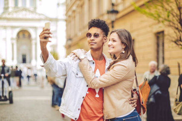 istock Young couple spending time together in the city 856927772