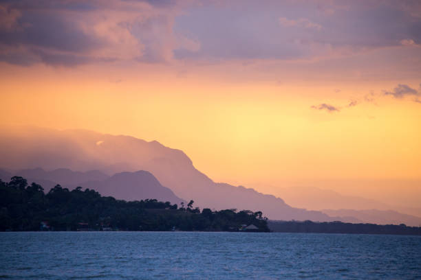 Sunset in Rio Dulce, Guatemala , Izabal lake
