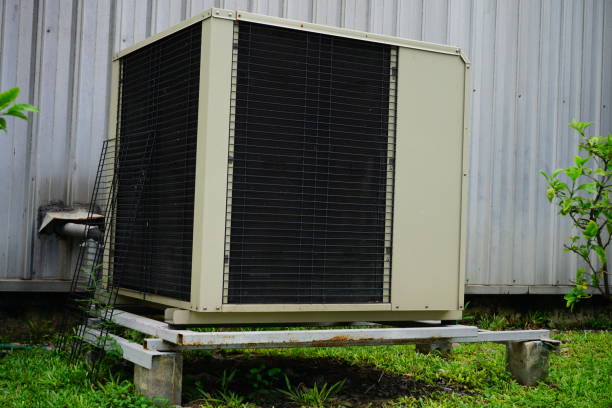 istock Air compressor installation on pedestal.outdoor 856931248