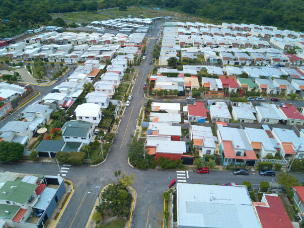 istock Main street in residential area 856931642