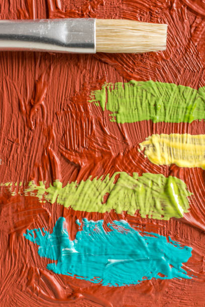 istock Abstract painting poster. Background for a painter exhibition 856942918