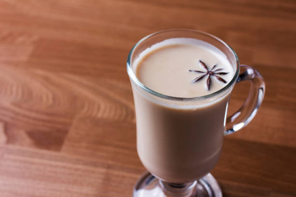 istock The hot alcoholic drink eggnog on wooden background 856944978
