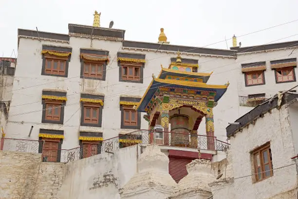 Spituk Monastery in Ladakh, India. It is a Buddhist monastery founded in the 11th Century