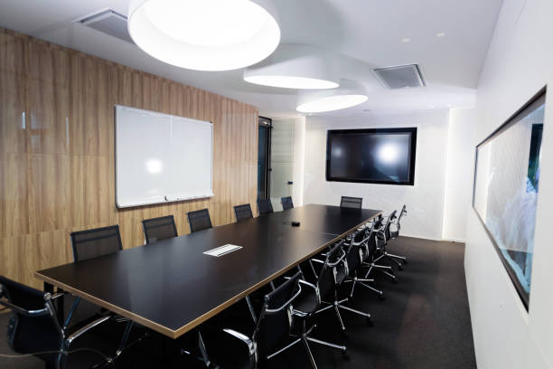 istock Portrait of modern well designed conference room 856968156
