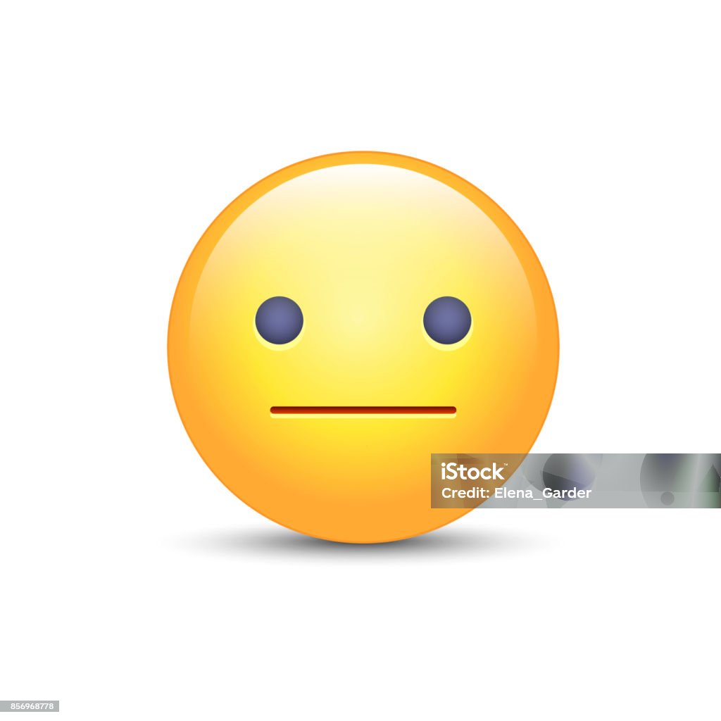 Biểu Tượng Hoạt Hình Emoji Thờ Ơ Khuôn Mặt Biểu Tượng Cảm Xúc Vô ...