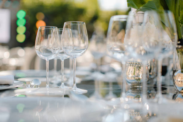 istock Formal dinner service at a wedding banquet 856969754