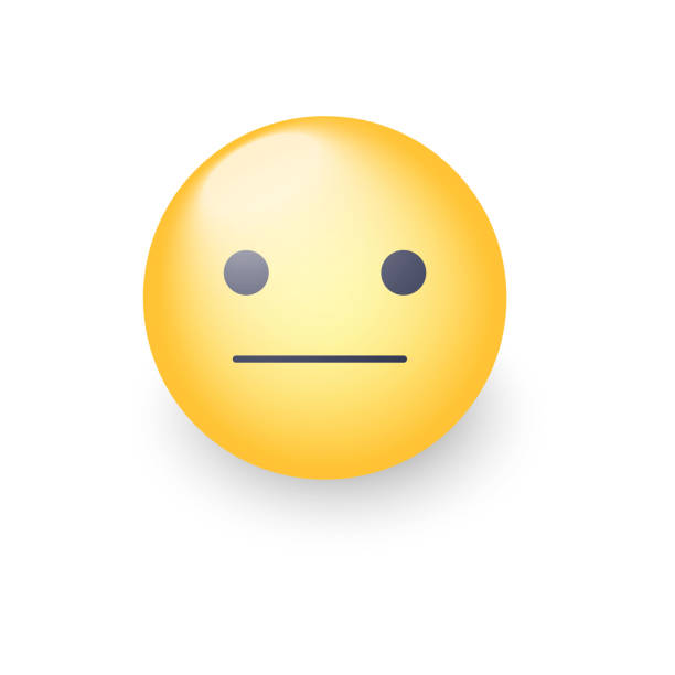 istock Indifferent emoji cartoon icon. Expressionless emoticon face. Neutral smiley mood. 856974106