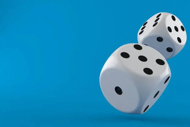 Gamble concept isolated on blue background
