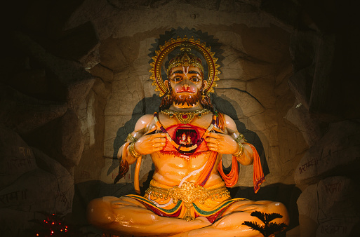 Rishikesh, statue, Hanuman, Hinduism
