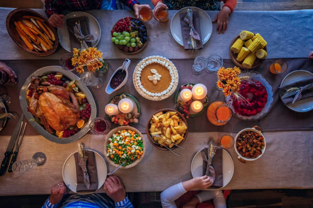istock Family Having Traditional Holiday Stuffed Turkey Dinner 856981262