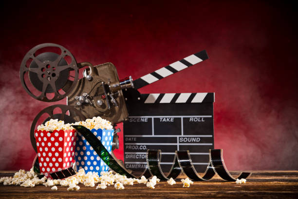 istock Old style movie projector, close-up 856986160