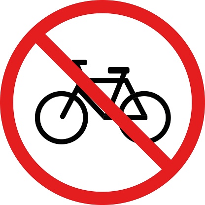 no cycling area