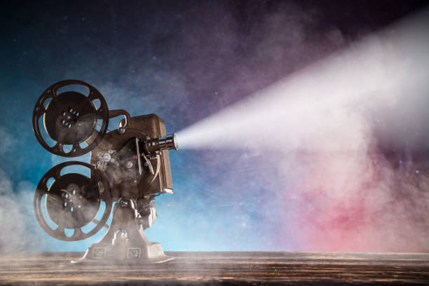 istock Old style movie projector, close-up 856988196