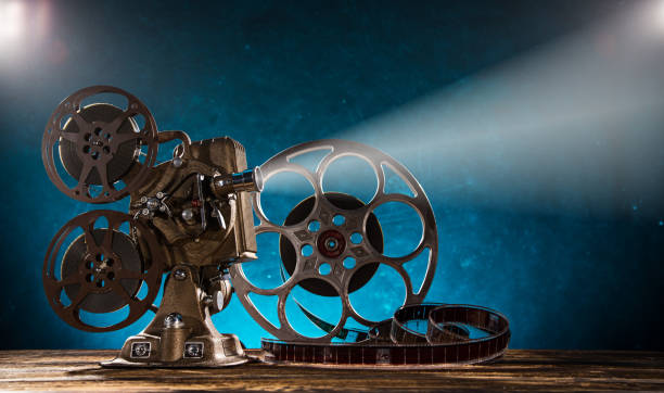 istock Old style movie projector, close-up 856988626
