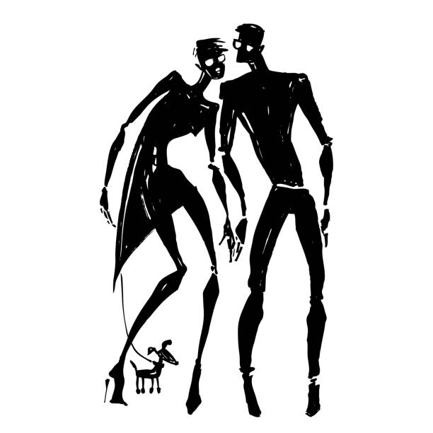 istock Silhouettes of woman and man 856989406