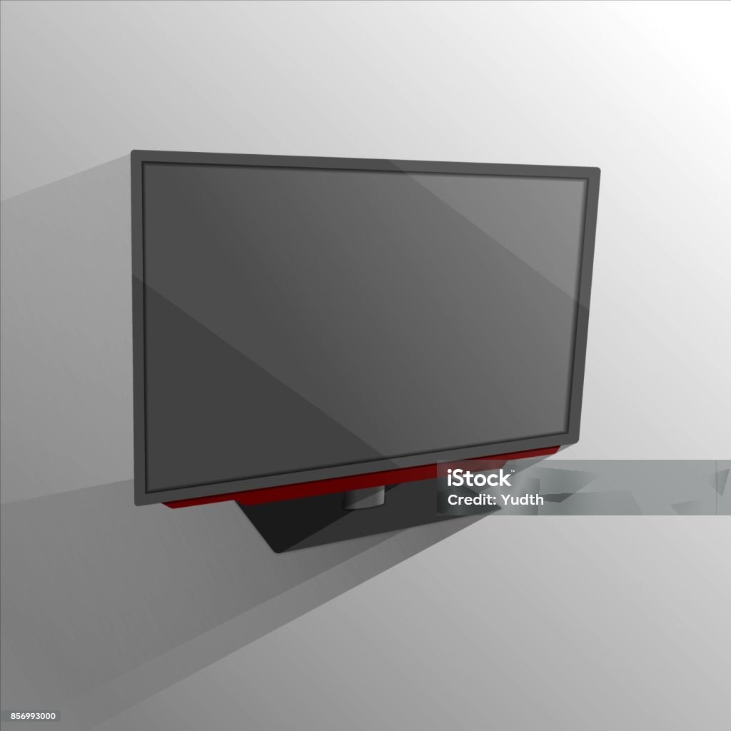 Tv Simple Shape Smart Tv Flat Design Stock Illustration - Download Image Now - Arts ...