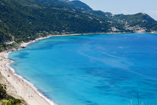 istock Blue Waters of Kokkinos Vrachos Beach, Lefkada, Greece 856993774