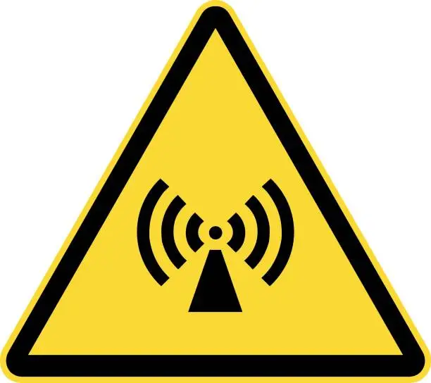 Vector illustration of Non ionizing warning sign