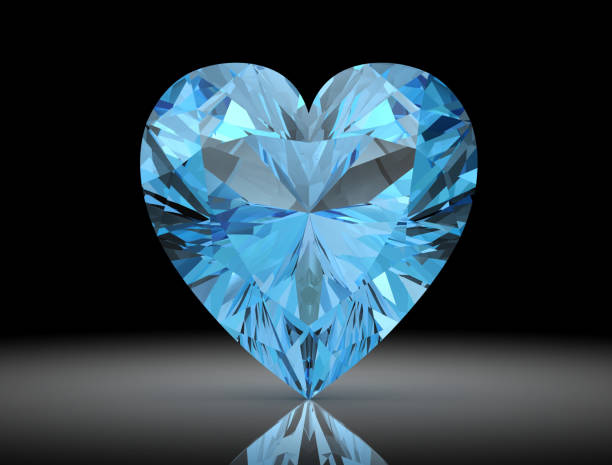 istock Aquamarine on black background.3D illustration 857000412