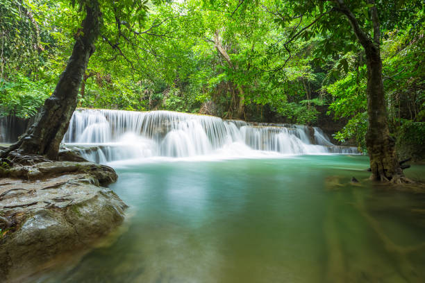 istock beautiful waterfall in Thailand 857010094