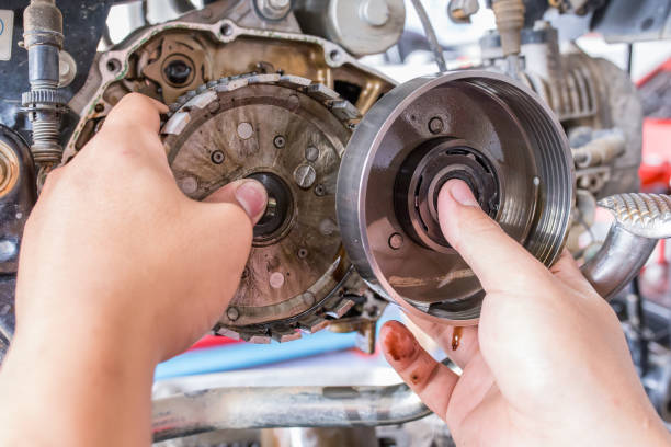 istock Clutch repair motorcycle, repair engine motorcycle 857015028