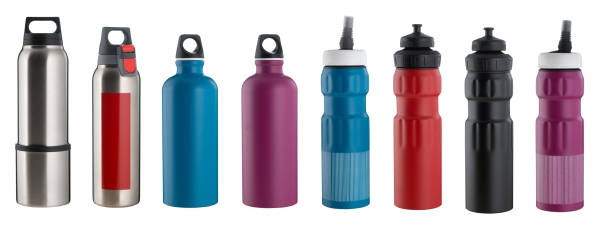 istock Set of different sport water bottles isolated on white. High resolution 857017552