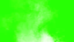 blowing steam with white smoke isolated on chroma key green screen