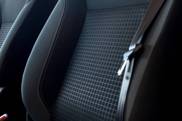 istock Car seat and safety belt 857025470