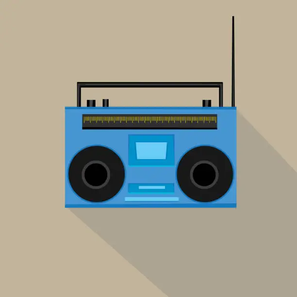 Vector illustration of Icon Of Retro Radio