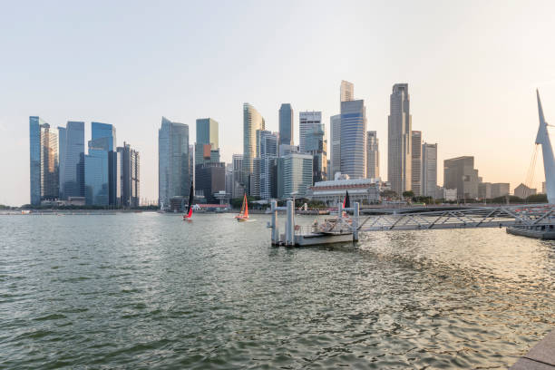 istock Singapore Downtown, Marina Bay, Convention Centre and Big Wheel 857028470