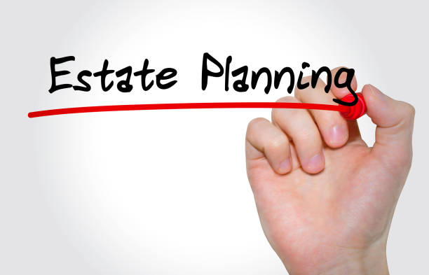 istock Hand writing inscription Estate Planning with marker, concept 857037416