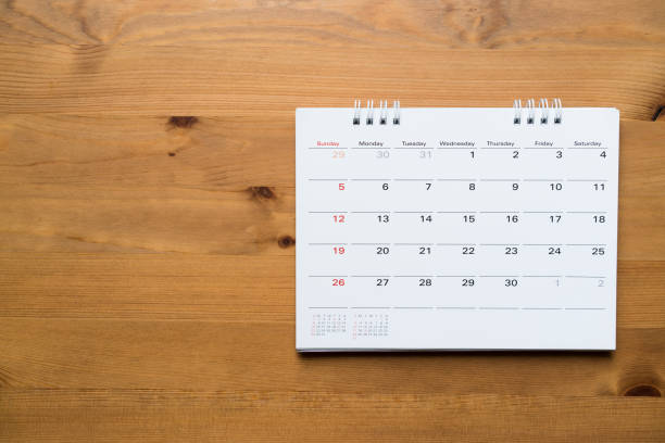 istock close up of calendar on the table 857056286