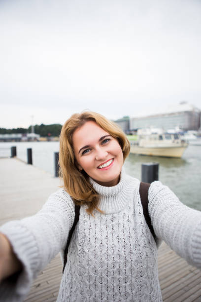 istock A woman take selfie on a street 857078592