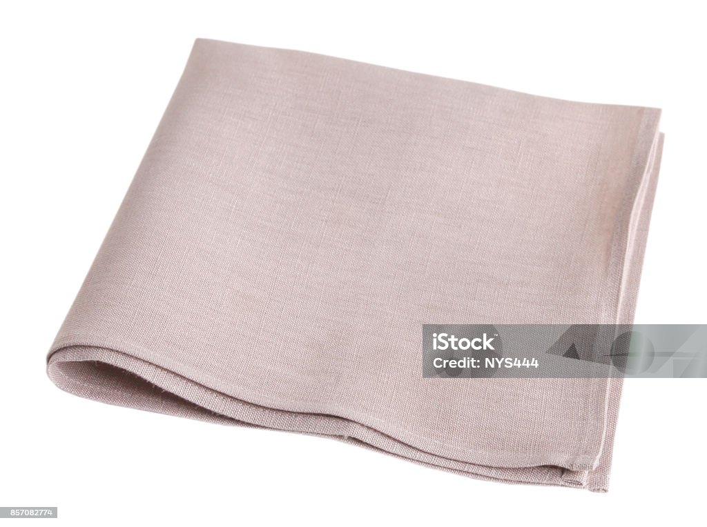 Kithen folded towel isolated. Kitchen cloth isolated.Folded towel. Napkin Stock Photo