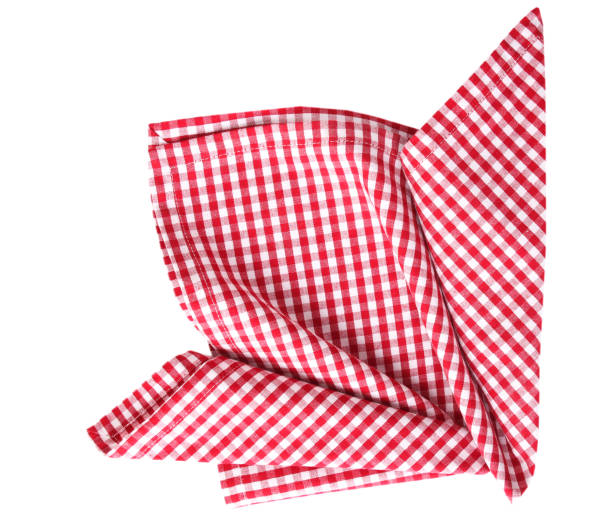 istock Picnic cloth folded desoration isolated. 857082810