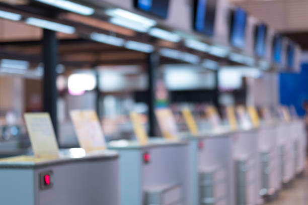 istock Check in counter in airport 857085128