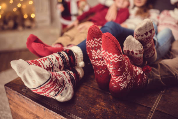 istock family in wool socks 857098182