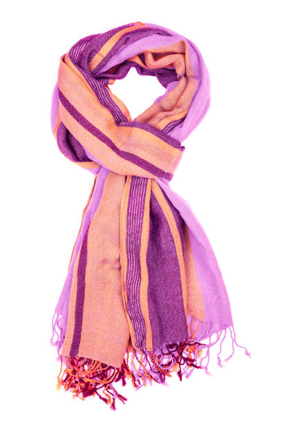 istock Silk scarf. Pink silk scarf isolated on white background 857100114
