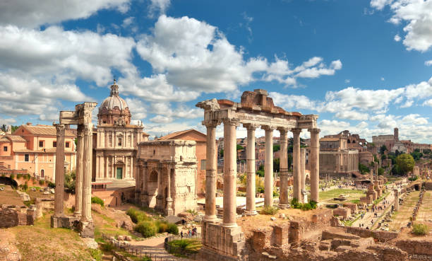 istock Panoramic image of Roman Forum in Rome, Italy 857102970