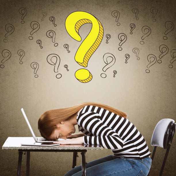 istock Overworked woman resting her head on laptop 857106878