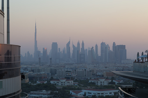 Dubai, United Arab Emirates - October 17, 2014: Photograph of the city skyline