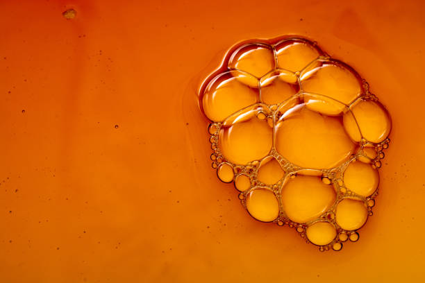 istock Colorful water bubles on water as background 857121446