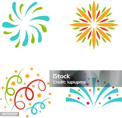istock Firework vector illustration celebration holiday event night explosion light festive party 857129294