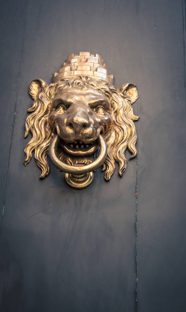 istock lion door knocker barcelona spain 857129802