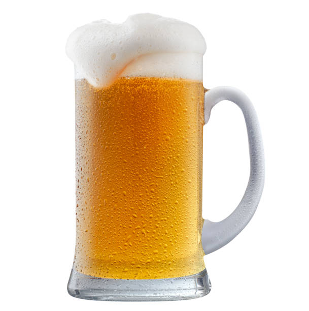istock Mug of frosty beer with foam 857133018