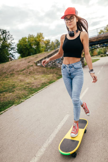 istock Cool skater girl 857134568
