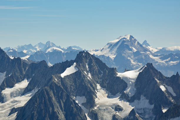 istock Nice view on Alps from Aiguille du Midi 857137792