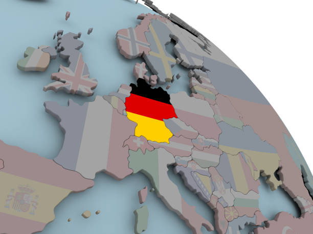 istock Map of Germany with flag 857142240